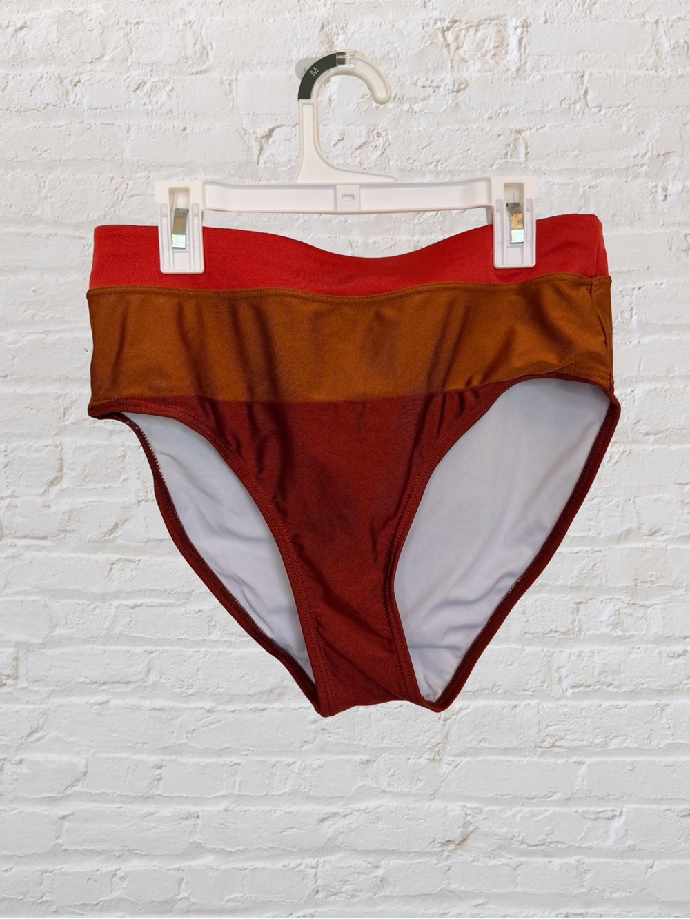 Swimsuits For All x GabiFresh Rust Terracotta Colorblock Bikini Bottom Sz 10 - Picture 2 of 5